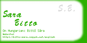sara bitto business card