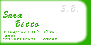 sara bitto business card